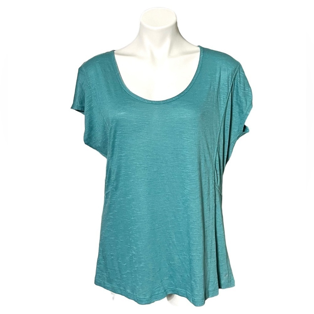 Freely Scoop Neck Yoga Tee Size X Large Teal